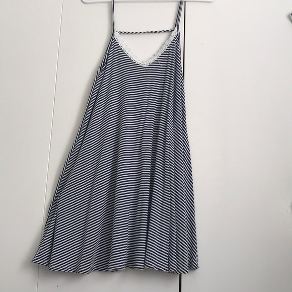 Dress. Blue and white stripe - Picture 1 of 4